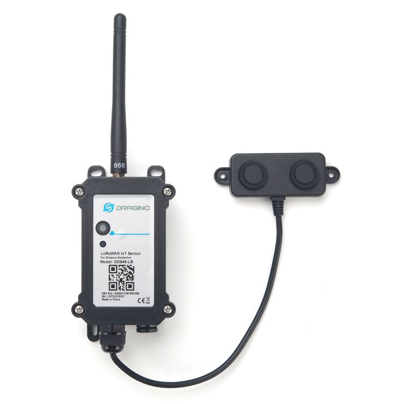 Dragino DDS45-LB ultrasonik LoRaWAN mesafe algılama sensörü