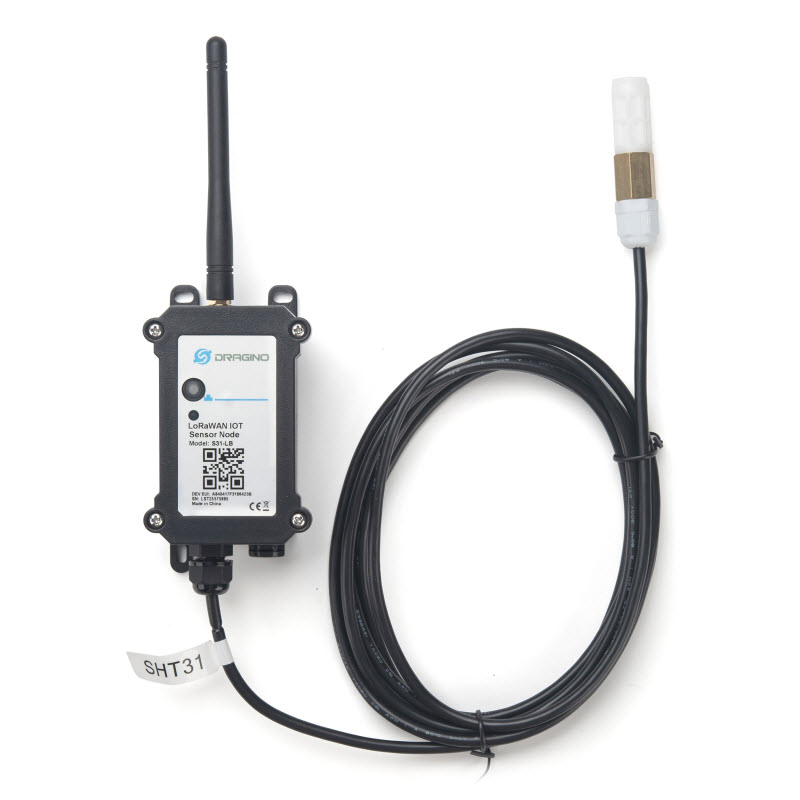 Dragino S31-LB dış ortam LoRaWAN sıcaklık ve nem sensörü